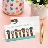 Schattigee Schattige Hart Vorm Dierlijke Pet Paws Afsprakenkaartje