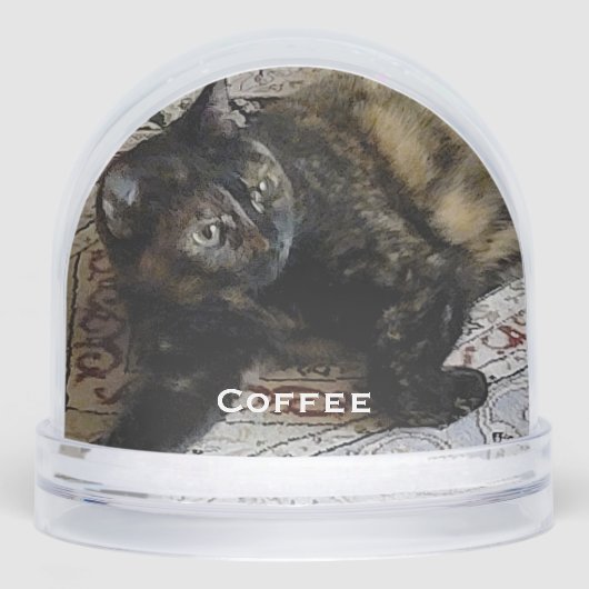 Schattigee Schattige Huisdier Kat, Hond, Baby Foto Sneeuwbol (Voorkant)