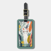 Schattigee Schattige kattenillustratie Bagagelabel (Voorkant verticaal)