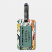 Schattigee Schattige kattenillustratie Bagagelabel (Achterkant verticaal)