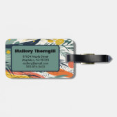 Schattigee Schattige kattenillustratie Bagagelabel (Achterkant horizontaal)