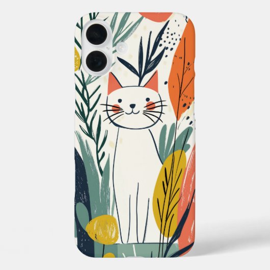 Schattigee Schattige kattenillustratie Case-Mate iPhone Case (Achterkant)