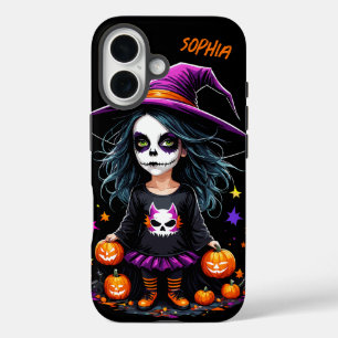 Schattigee Schattige Kawaii Halloween Witch iPhone 16 Hoesje