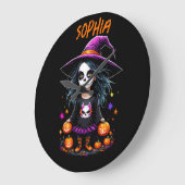 Schattigee Schattige Kawaii Halloween Witch Grote Klok (Hoek)