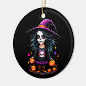Schattigee Schattige Kawaii Halloween Witch Keramisch Ornament (Links)