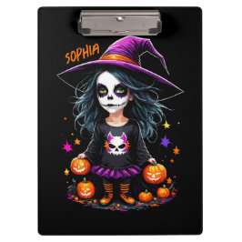 Schattigee Schattige Kawaii Halloween Witch Klembord