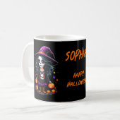 Schattigee Schattige Kawaii Halloween Witch Koffiemok (Voorkant links)