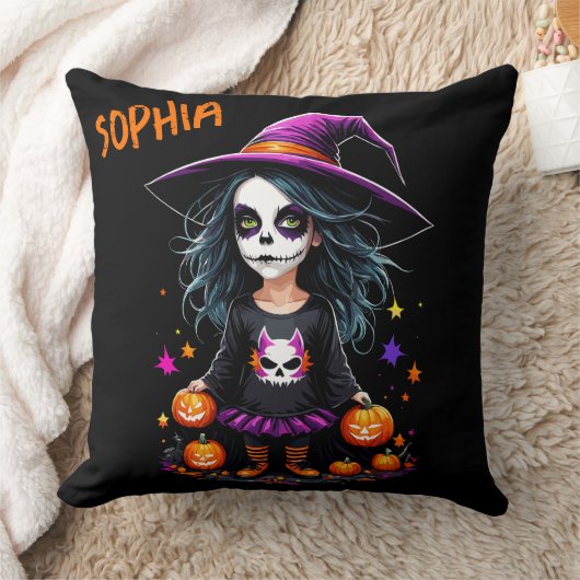 Schattigee Schattige Kawaii Halloween Witch Kussen (Deken)