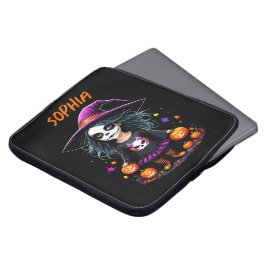 Schattigee Schattige Kawaii Halloween Witch Laptop Sleeve