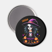 Schattigee Schattige Kawaii Halloween Witch Magneet (Voorkant / Achterkant)