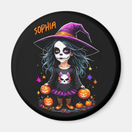 Schattigee Schattige Kawaii Halloween Witch Magneet