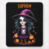Schattigee Schattige Kawaii Halloween Witch Muismat (Voorkant)
