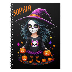 Schattigee Schattige Kawaii Halloween Witch Notitieboek