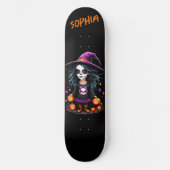 Schattigee Schattige Kawaii Halloween Witch Persoonlijk Skateboard (Voorkant)