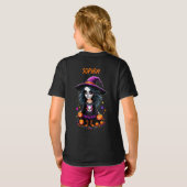 Schattigee Schattige Kawaii Halloween Witch T-shirt (Achterkant volledig)