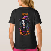 Schattigee Schattige Kawaii Halloween Witch T-shirt (Achterkant)