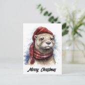 Schattigee Schattige kerstotter Feestdagenkaart (Staand voorkant)