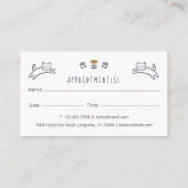 Schattigee Schattige Kitty Cat Afspraak Herinnerin Afsprakenkaartje (Achterkant)