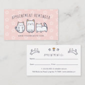 Schattigee Schattige Kitty Cat Afspraak Herinnerin Afsprakenkaartje (Voorkant / Achterkant)