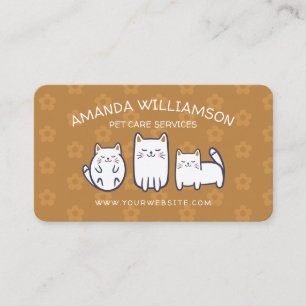 Schattigee Schattige Kitty Cat Pet Care Services G Visitekaartje
