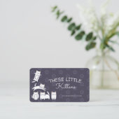 Schattigee Schattige Kitty Cat Pet Care Services P Visitekaartje (Staand voorkant)