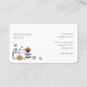 Schattigee Schattige Kitty Cat Pet Care Services P Visitekaartje (Achterkant)