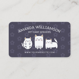 Schattigee Schattige Kitty Cat Pet Care Services P Visitekaartje