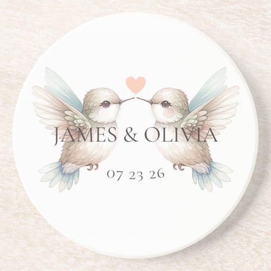 Schattigee Schattige kolibrie Zandsteen Onderzetter (Voorkant)