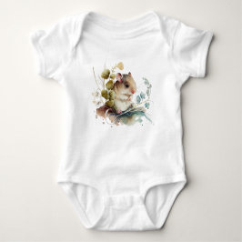 Schattigee Schattige muis met bloemen Romper