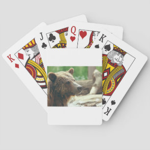 Schattigee Schattige Natuur Beer Animal Face Eyes Pokerkaarten
