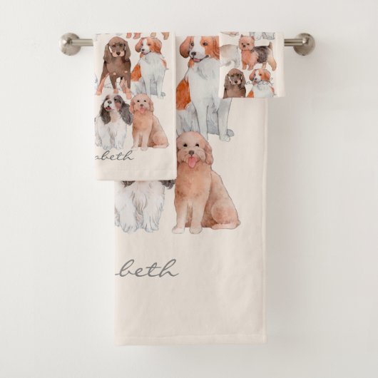 Schattigee Schattige Puppies Bad Handdoek