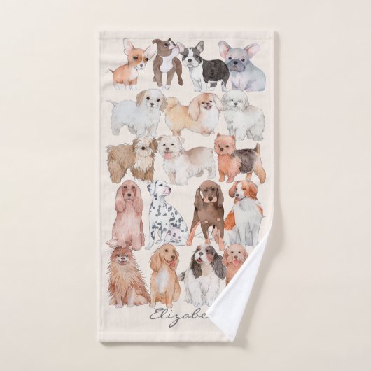 Schattigee Schattige Puppies Bad Handdoek (Handdoek)