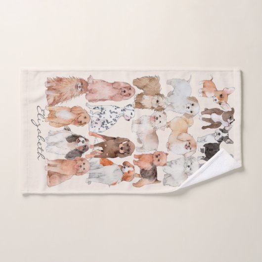 Schattigee Schattige Puppies Bad Handdoek (Handdoek)