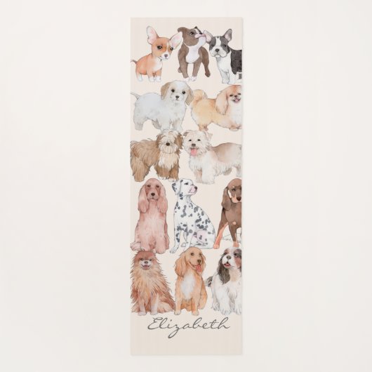 Schattigee Schattige Puppies Yogamat (Achterkant)