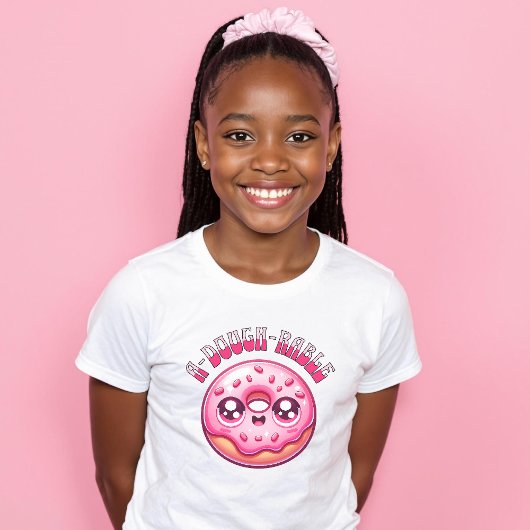 Schattigee Schattige Roze Donut Sprinkles A-Dough- T-shirt