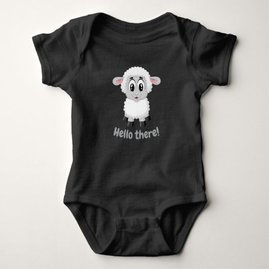 Schattigee Schattige Schaap en Kuiken Graphic Romper (Voorkant)