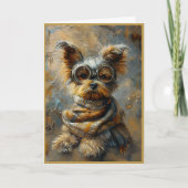 Schattigee Schattige Steampunk Yorkshire Terrier N Kaart (Voorkant)