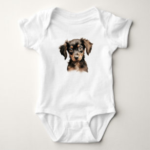 Schattigee Schattige teckel puppy gezicht Romper