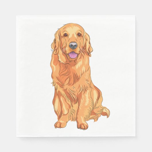 Schattigee Schattigee Puppy Golden Retriever Dog P Servet (Voorkant)