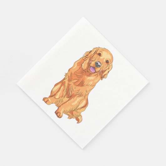 Schattigee Schattigee Puppy Golden Retriever Dog P Servet (Hoek)