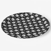 Schattigee schedel & Botten Halloween Patroon Papieren Bordje (Gekanteld)