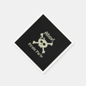 Schattigee schedel & Crossbones Zwart Pirate Party Servet (Hoek)