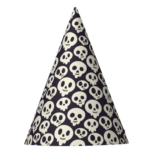 Schattigee Schedel Print Halloween Cone Pet Feesthoedjes (Voorkant)