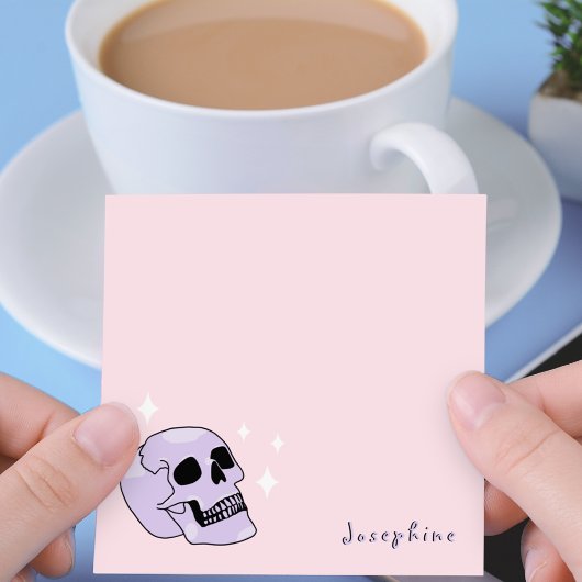 Schattigee schedel Witchy Roze en Paarse Post-it® Notes