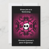 Schattigee schedelverjaardag kaart (Voorkant)