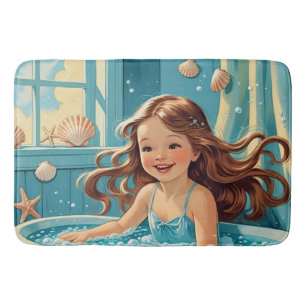 Schattigee schelpen Ocean-thema Bath Time Girl Badmat