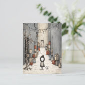 Schattigee schenkingssteeg feestdagenkaart (Staand voorkant)