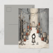 Schattigee schenkingssteeg feestdagenkaart (Voorkant / Achterkant)