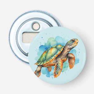 Schattigee Schilderschildpad Button Flesopener