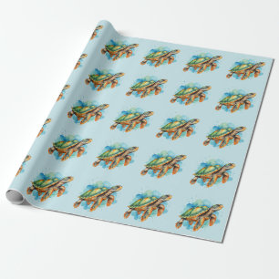 Schattigee Schilderschildpad Cadeaupapier